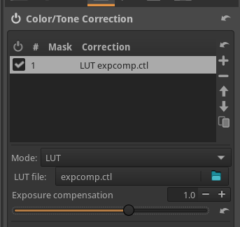 Example exposure compensation CTL script